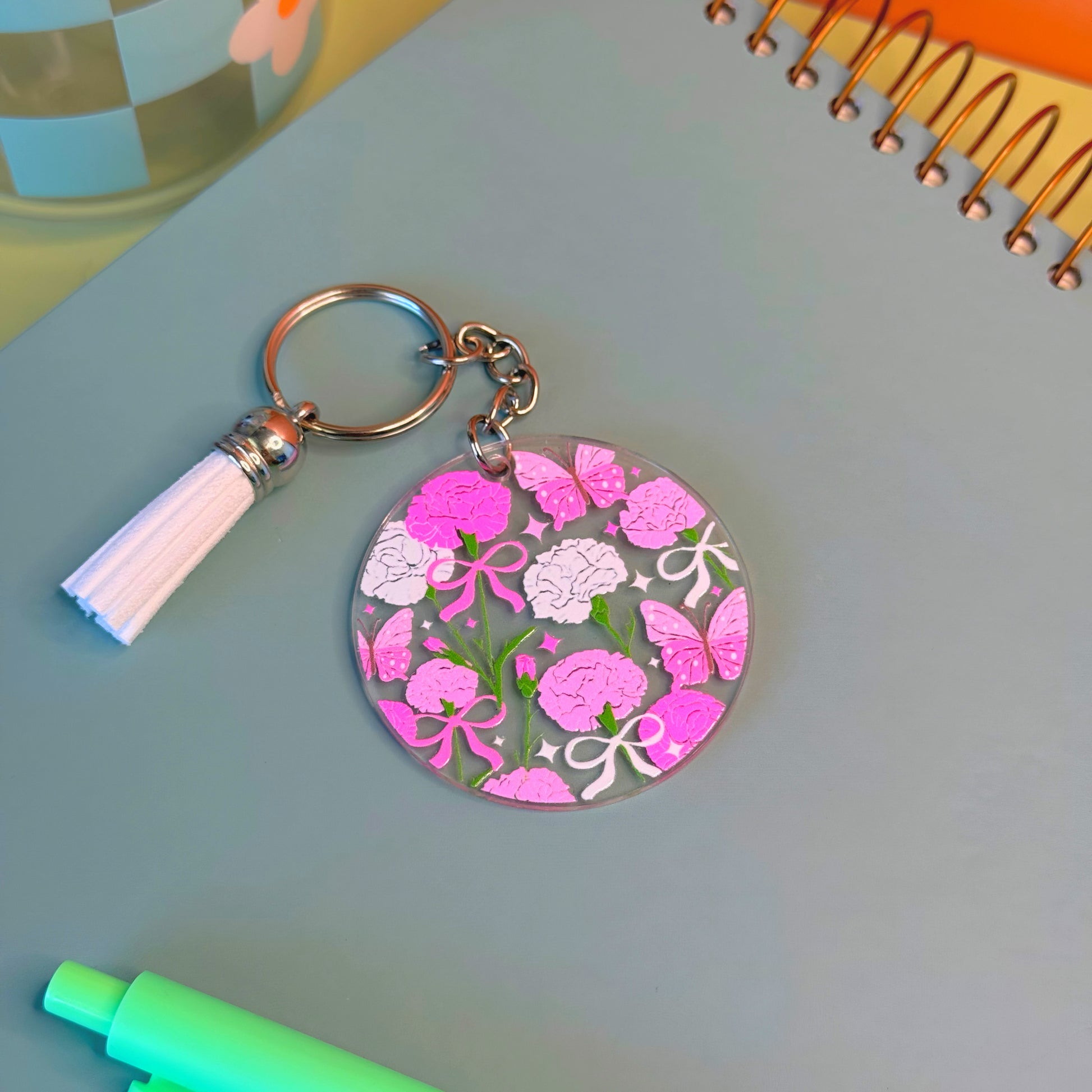 Coquette keychain or bag charm