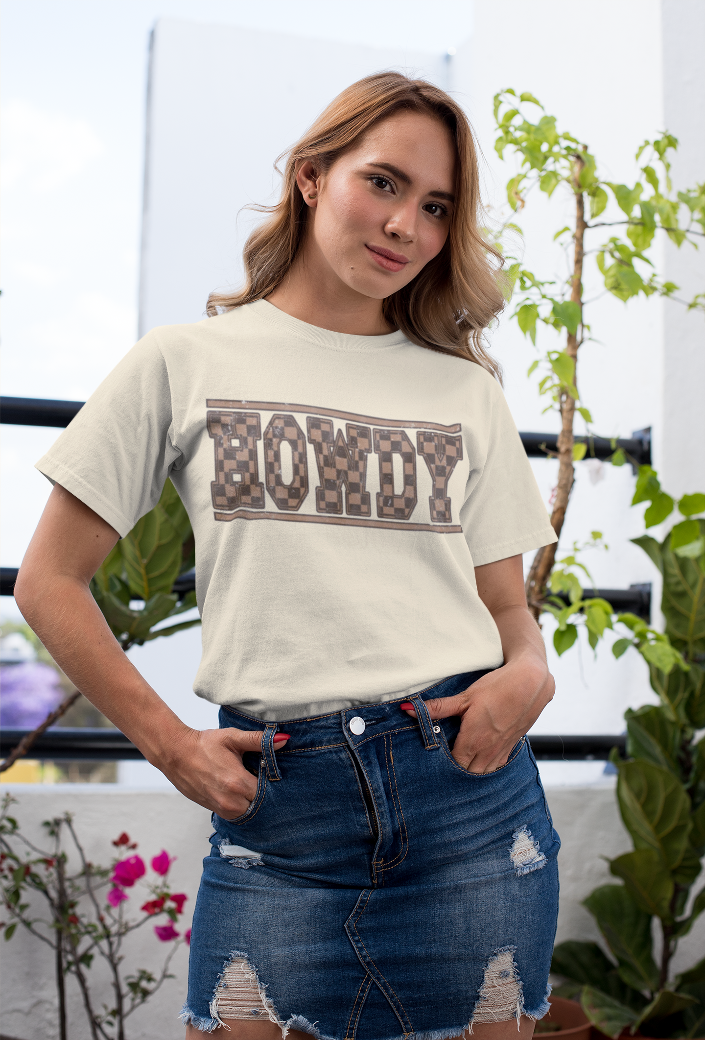 Howdy Checker Tee